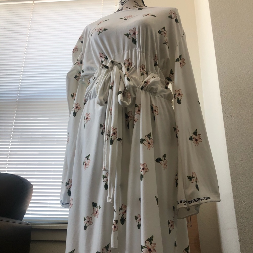 Flower Midriff Maxi Dress